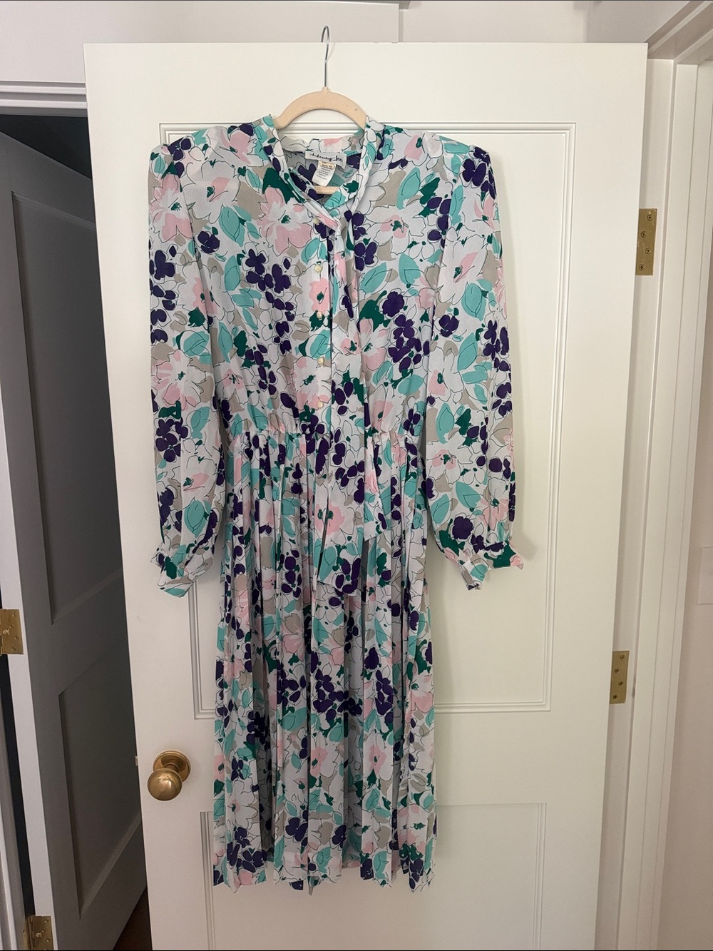 Vintage Henry Lee Floral Midi Dress Size 10 – Fits Like 6/8